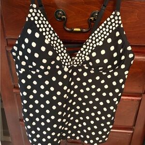 Polka Dot Sleeveless Bathing Suit Top